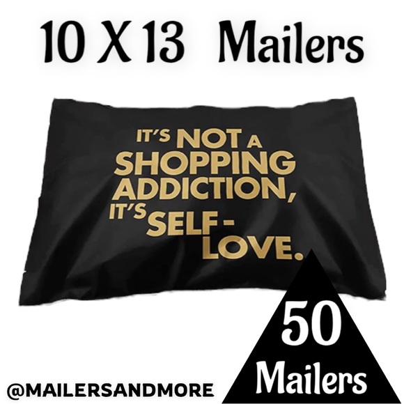 50 10X13 Poly Mailers Self Love, Shipping Envelopes, PRICE IS FIRM - Picture 2 of 3
